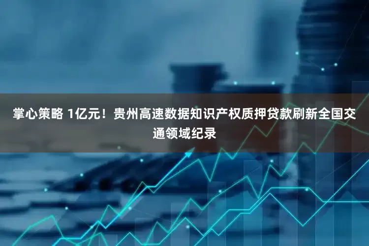 掌心策略 1亿元!贵州高速数据知识产权质押贷款刷新全国交通领域纪录